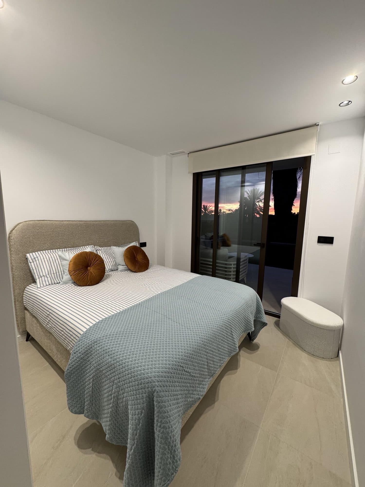 Slaapkamer 1 bij zonsondergang