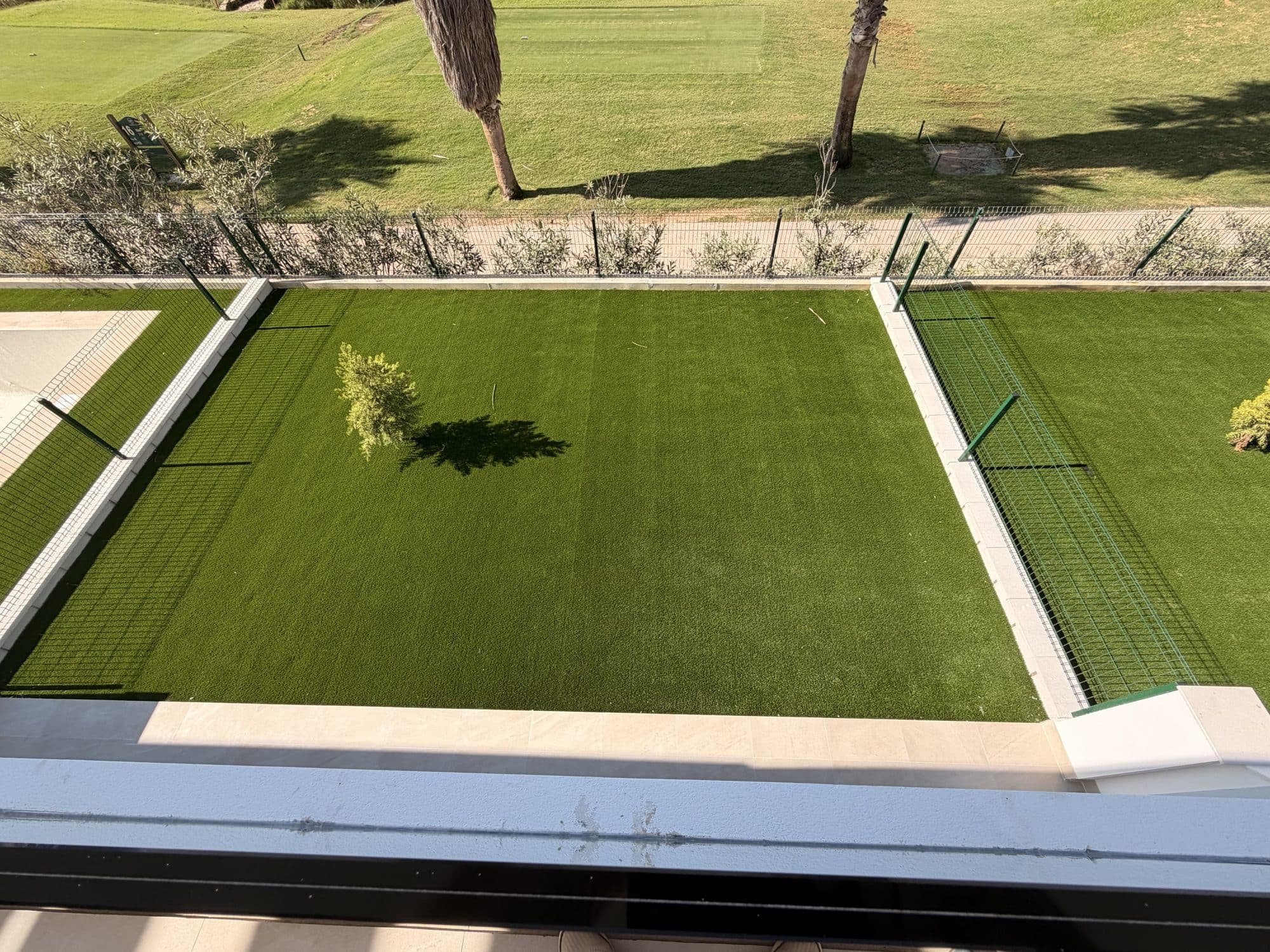 Eigen tuin aan de golfbaan